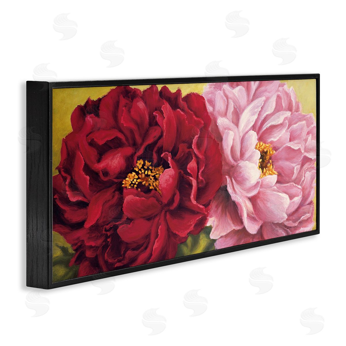 Nathalie Besson Pink Red Dahlia Flower Duo