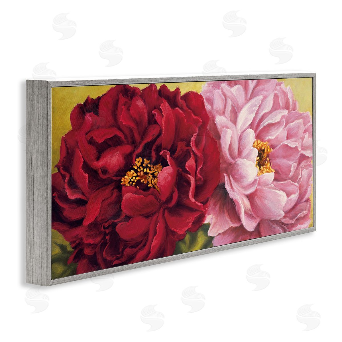 Nathalie Besson Pink Red Dahlia Flower Duo