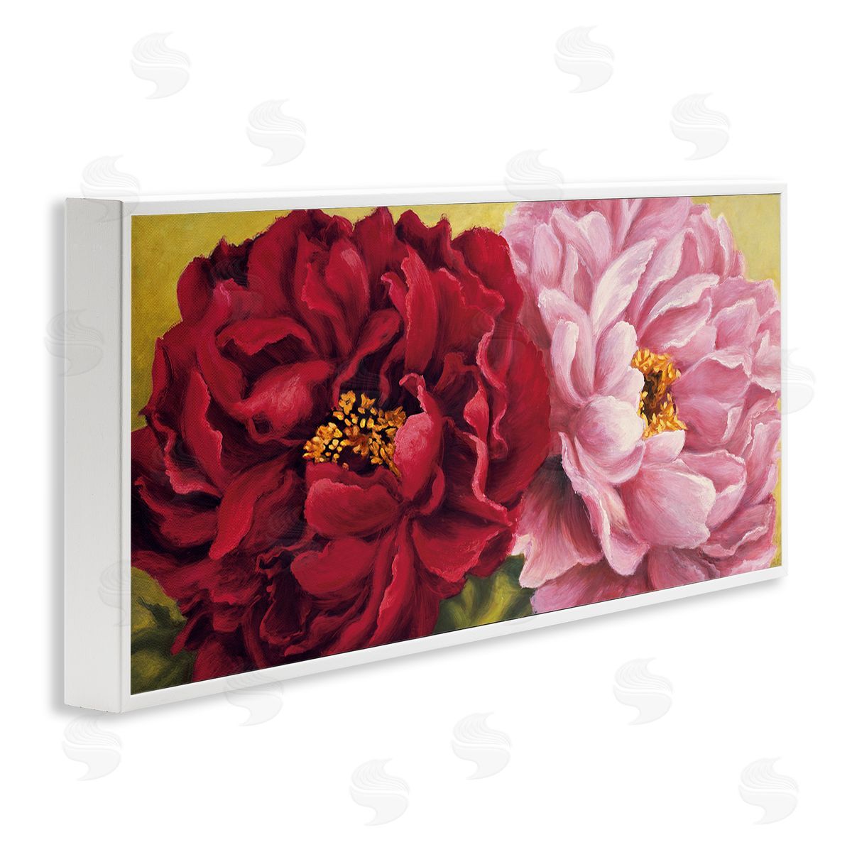 Nathalie Besson Pink Red Dahlia Flower Duo