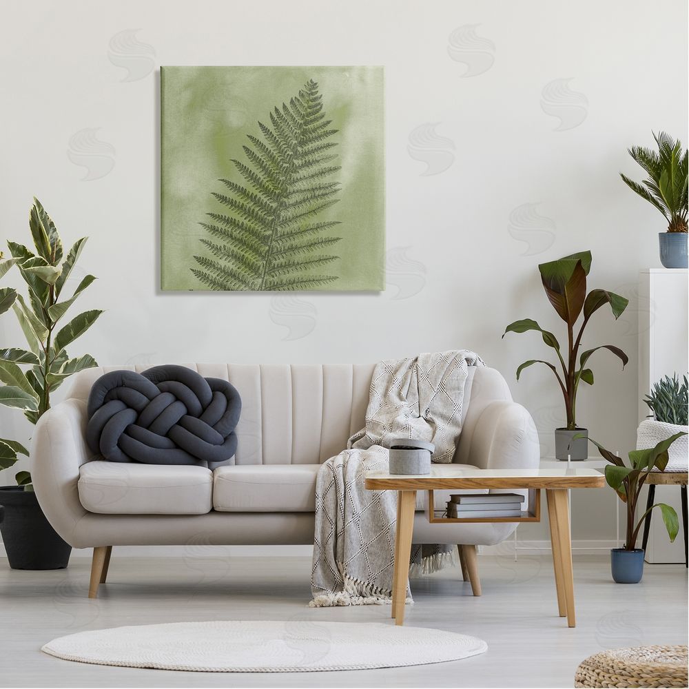 Ziwei Li Wild Nature Fern Leaf Canvas Wall Art in Room