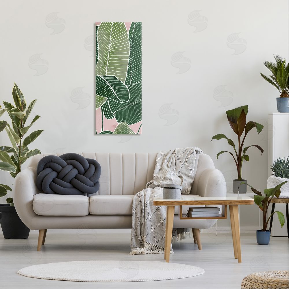 Ziwei Li Pink Tropical Patterned Leaves