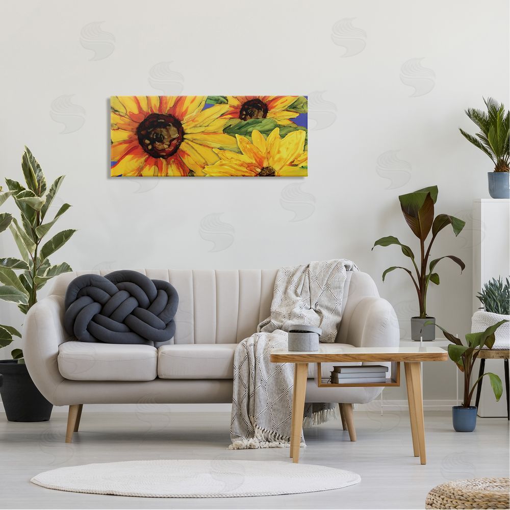 Erica Christopher Modern Yellow Sunflower Trio