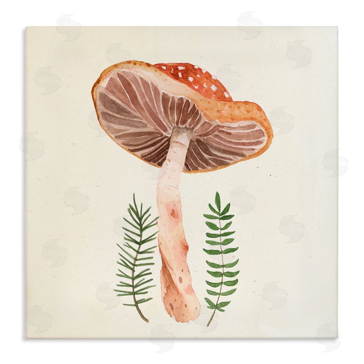 Lucca Sheppard Cottage Mushroom Forest Plants Stretched Canvas Wall Art Print