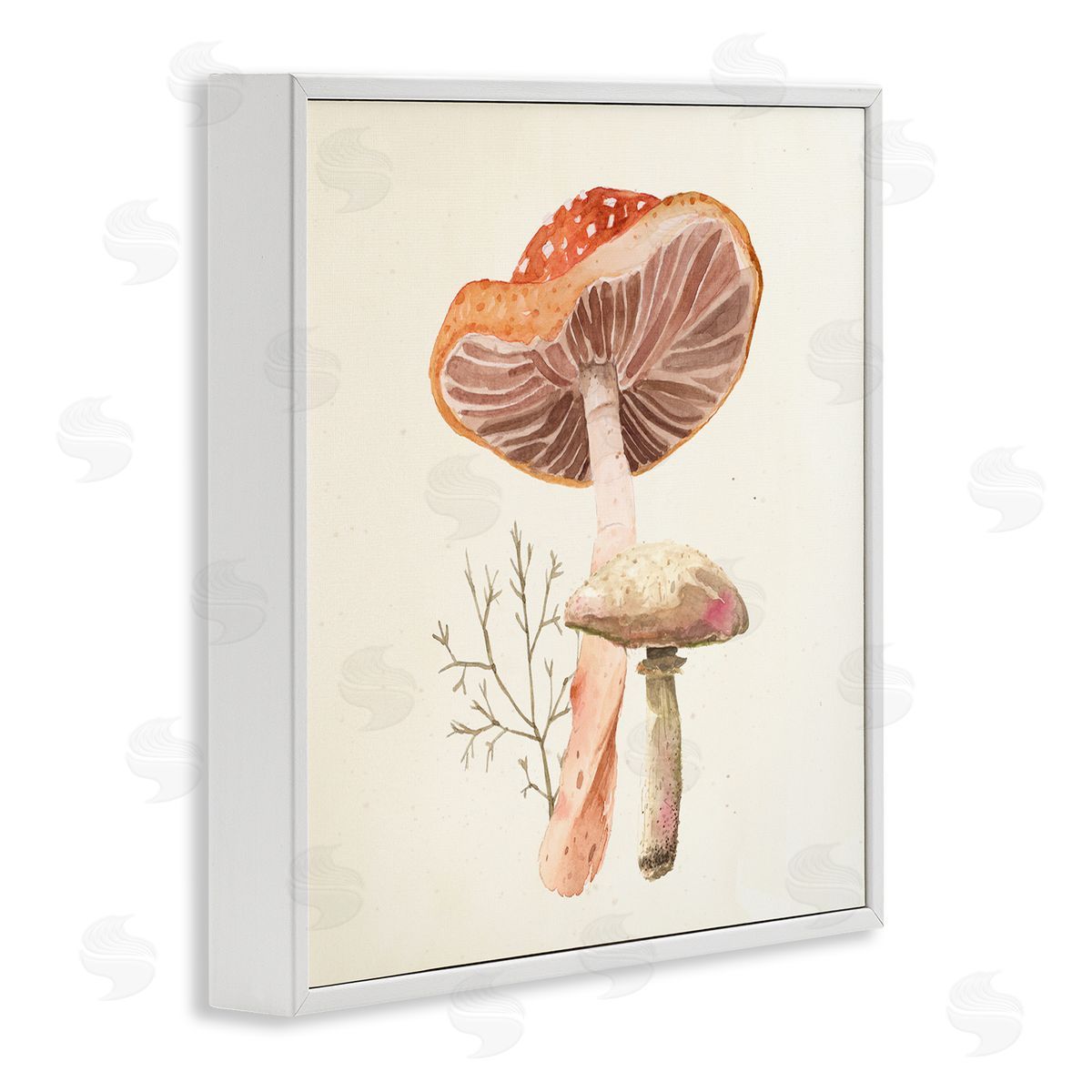 Lucca Sheppard Forest Botanical Woodland Plants White Framed Glicee Wall Art Print