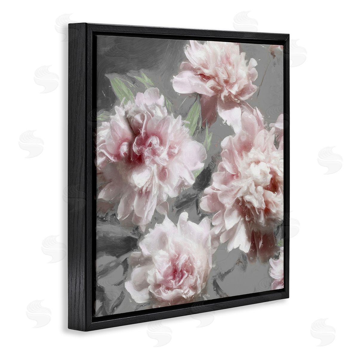 Shawna Sullivan Pink Carnation Bloom Arrangement Black Floating Frame Canvas Wall Art Print