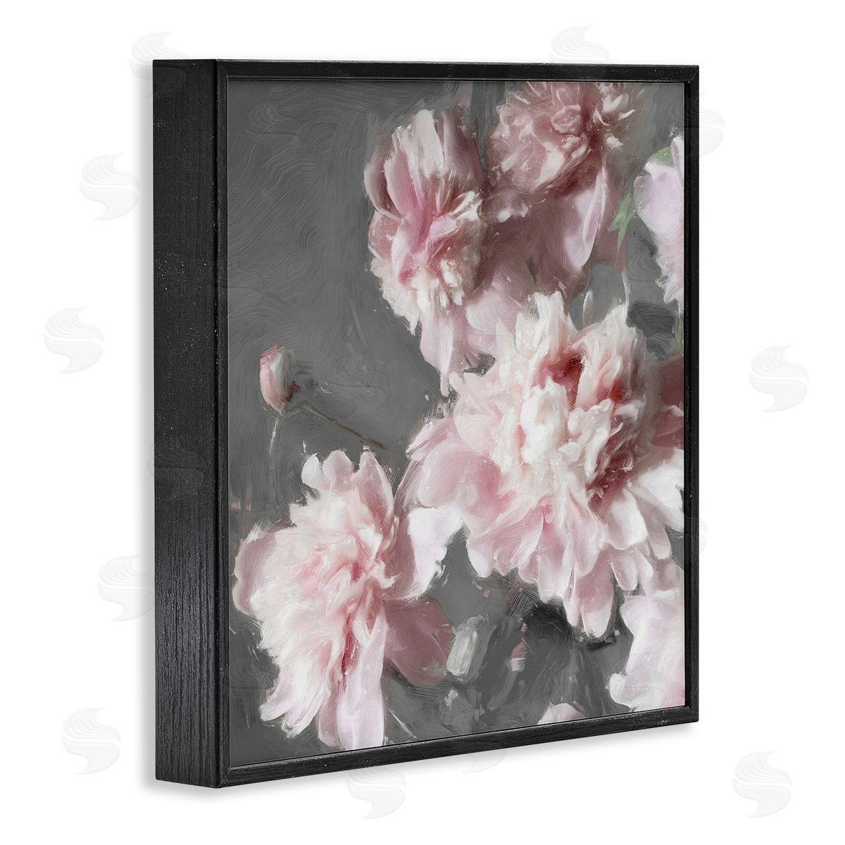 Shawna Sullivan Pink Carnation Buds Blooming Black Framed Glicee Wall Art Print
