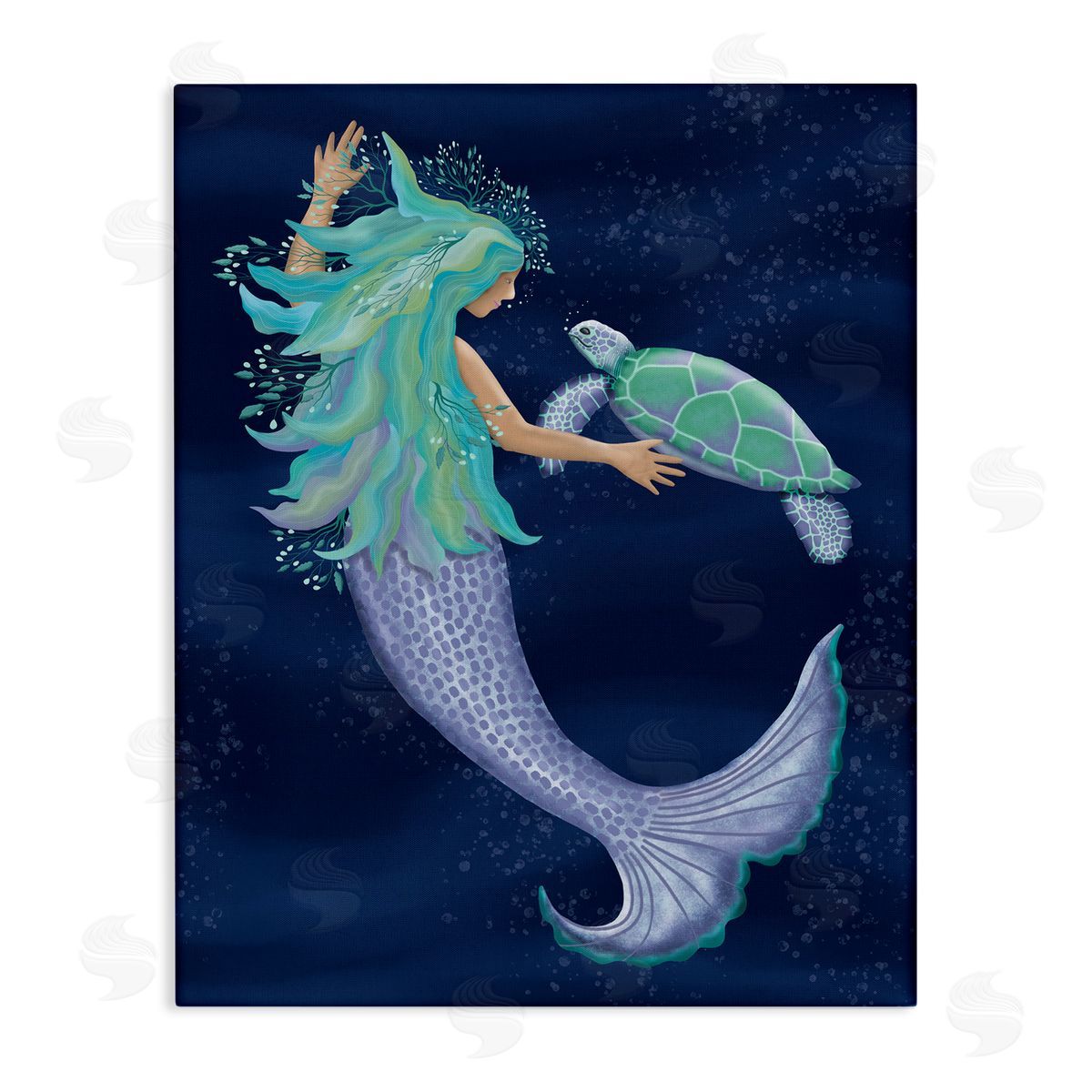 Darlene Seale Nautical Mermaid Swimming Tortoise