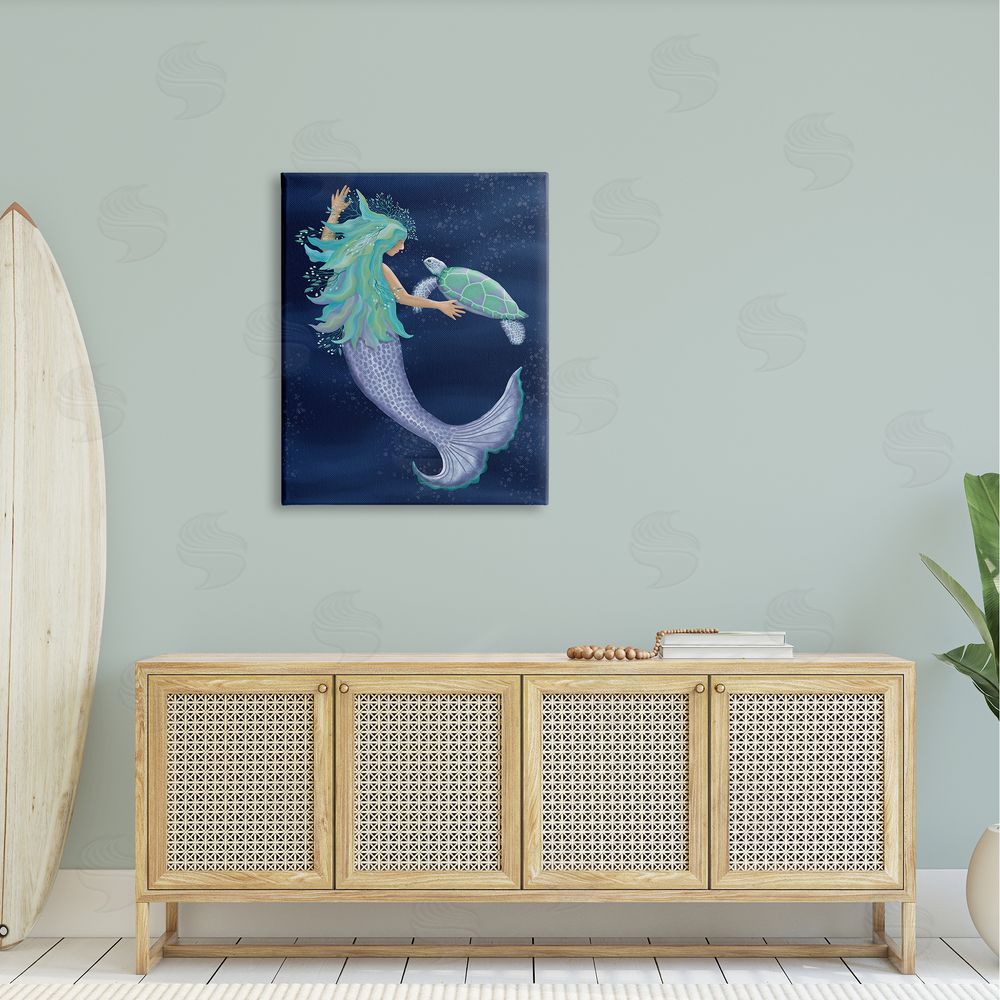 Darlene Seale Nautical Mermaid Swimming Tortoise