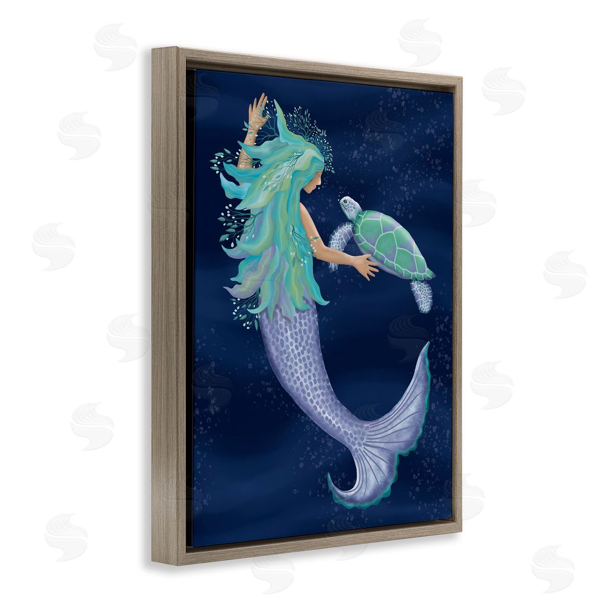 Darlene Seale Nautical Mermaid Swimming Tortoise