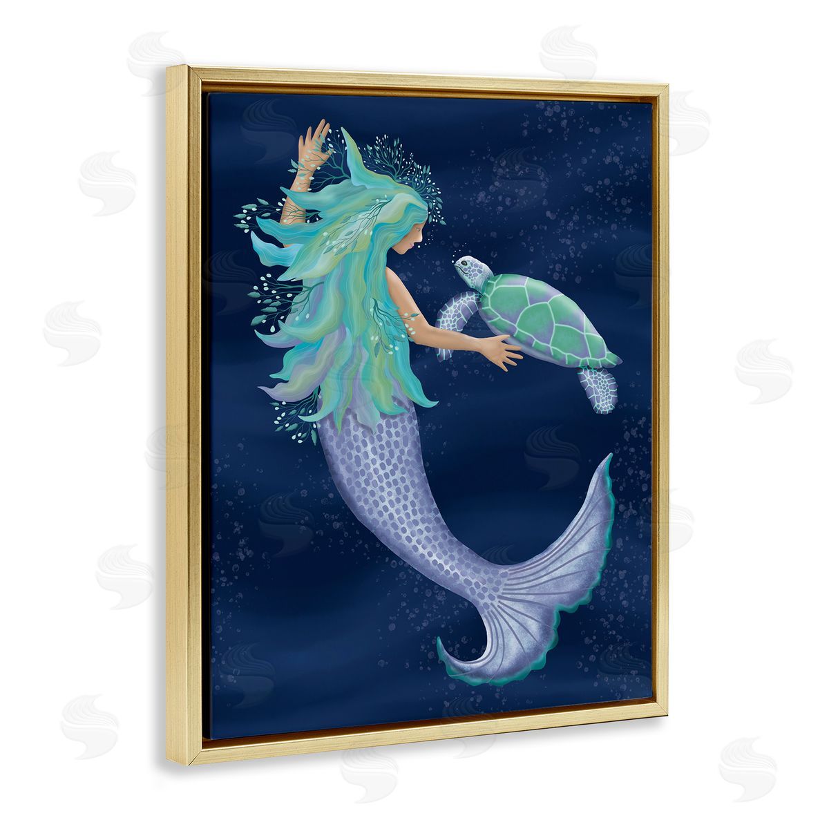 Darlene Seale Nautical Mermaid Swimming Tortoise