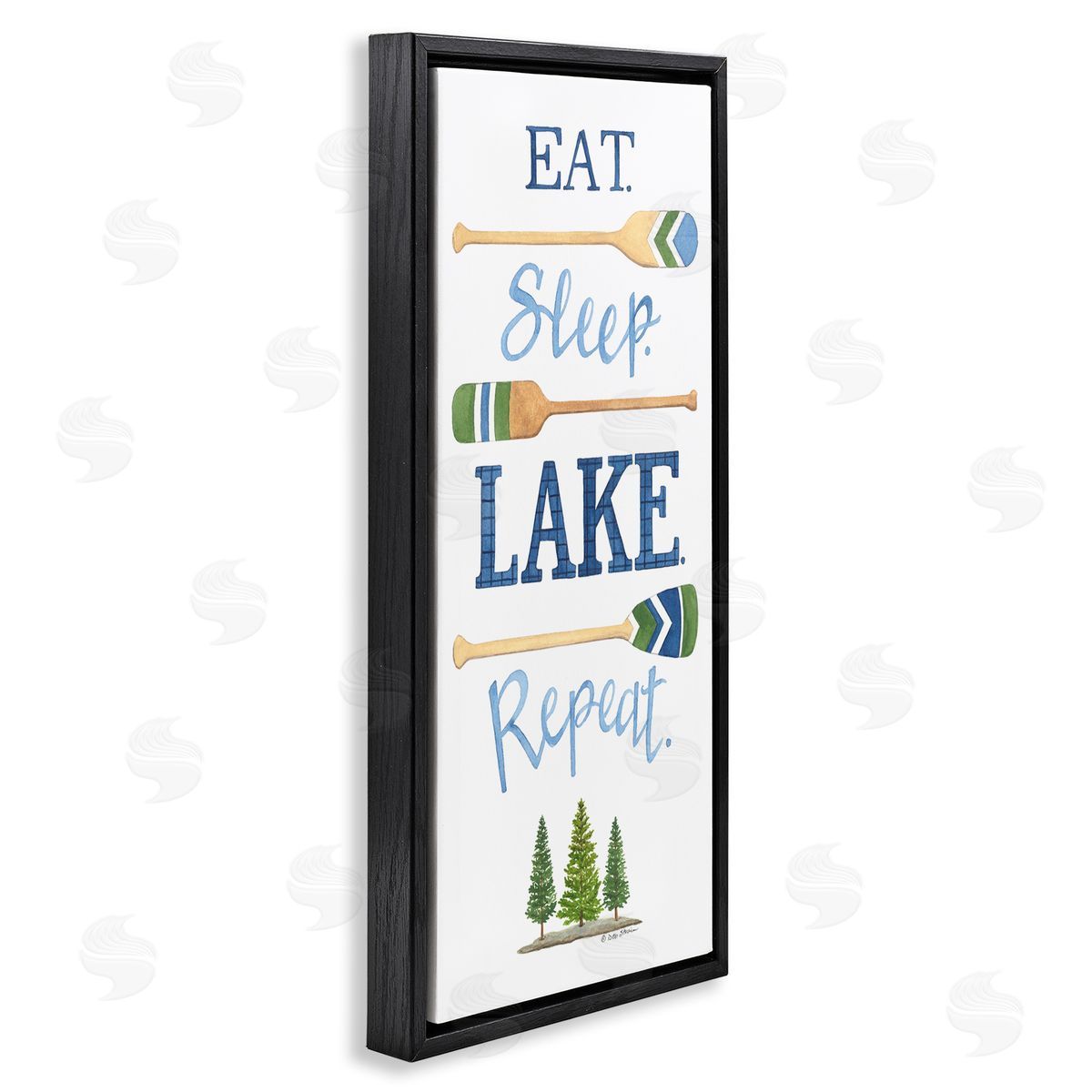 Deb Strain Eat Sleep Lake Repeat Oars Phrase