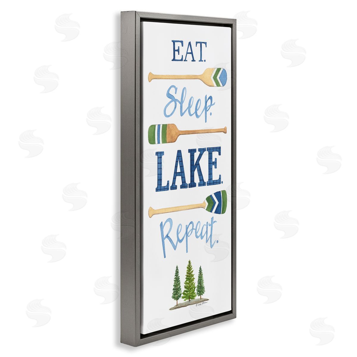 Deb Strain Eat Sleep Lake Repeat Oars Phrase