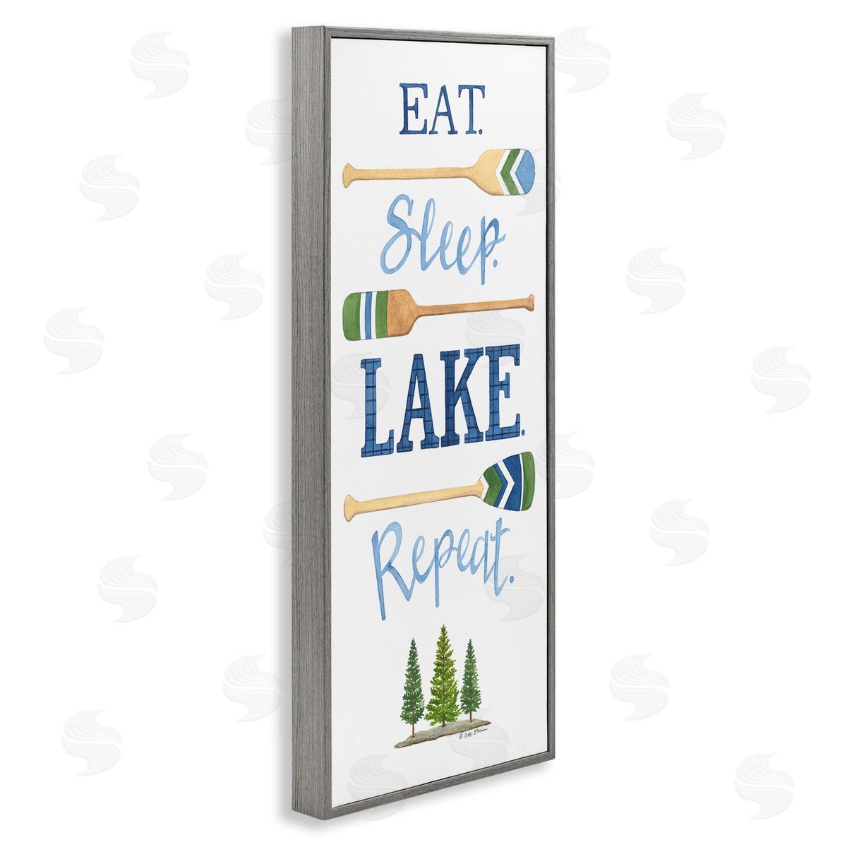Deb Strain Eat Sleep Lake Repeat Oars Phrase