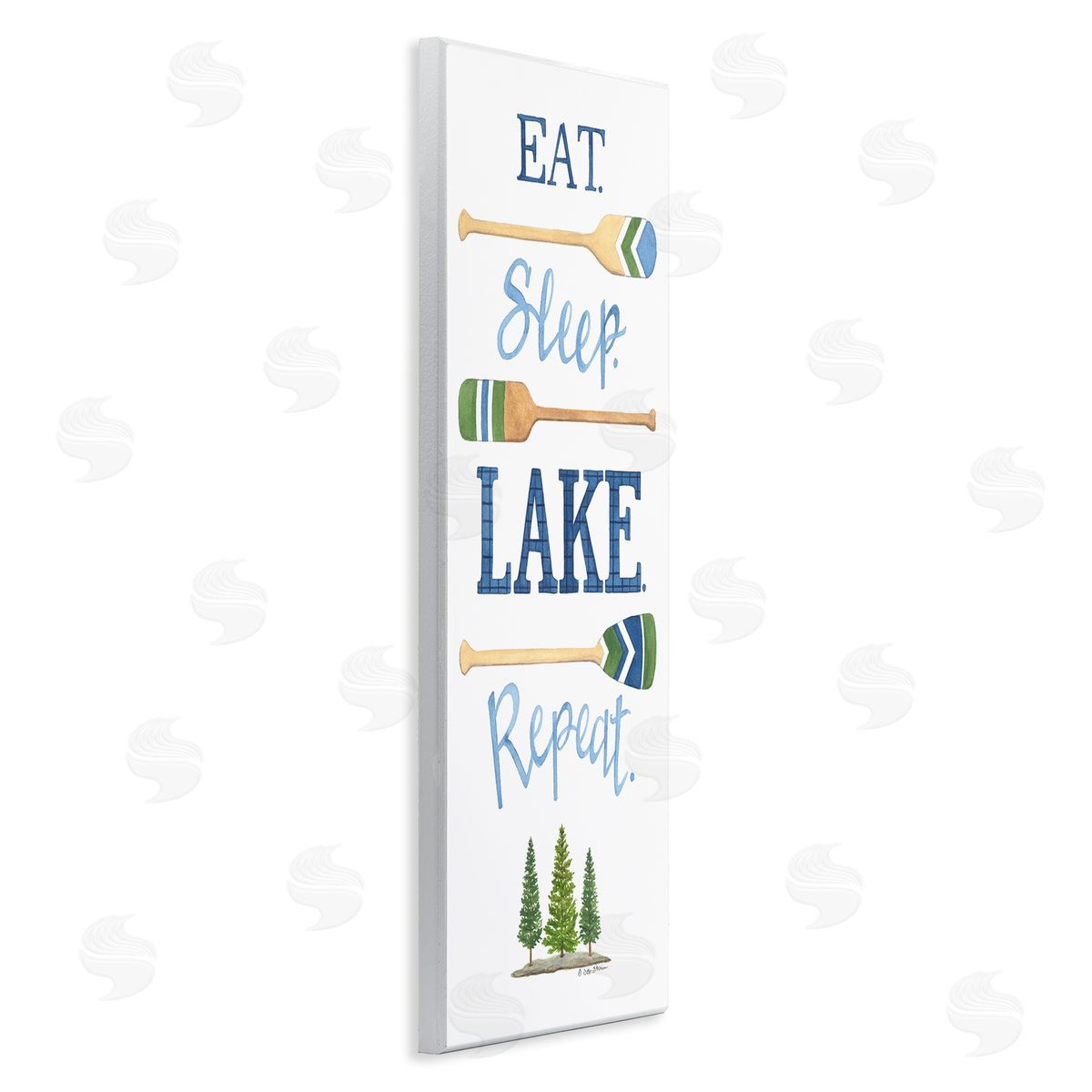Deb Strain Eat Sleep Lake Repeat Oars Phrase