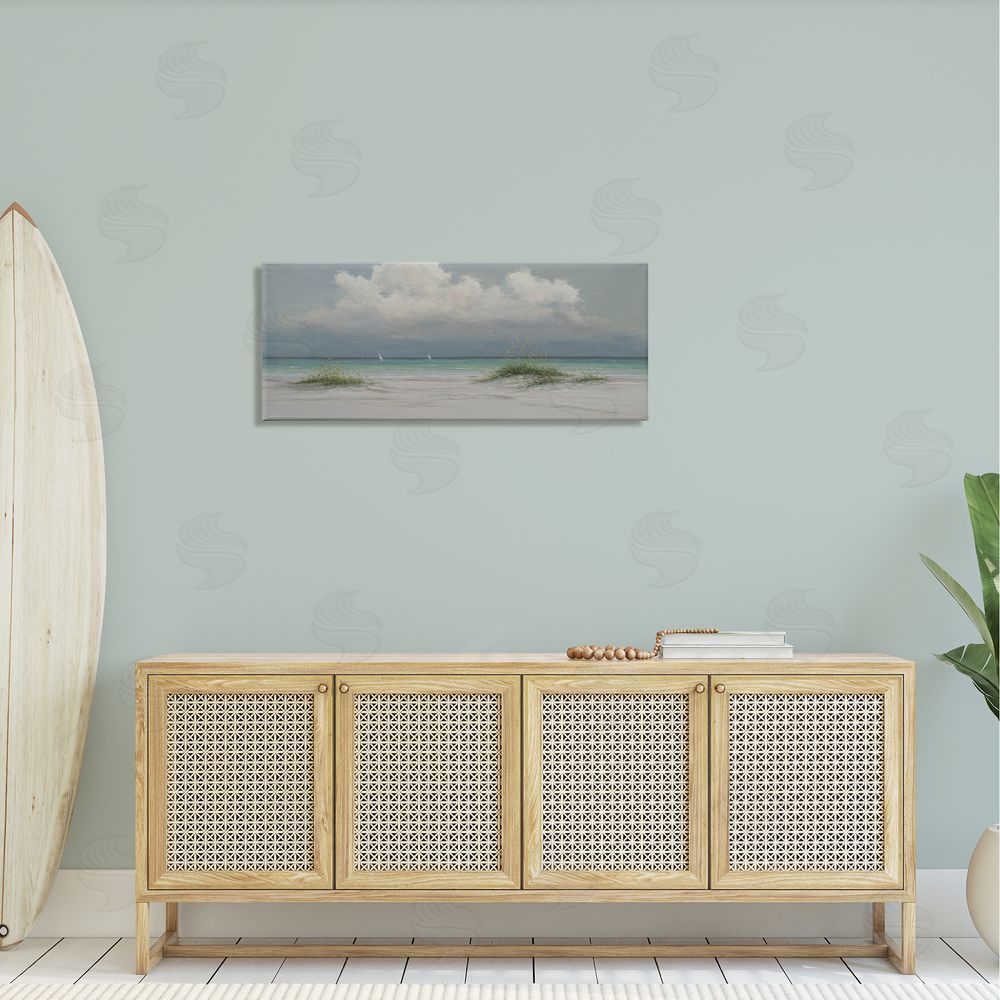 Martin Figlinski Puffy Clouds Beach Sailboats