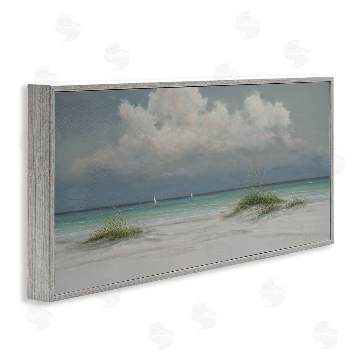 Martin Figlinski Puffy Clouds Beach Sailboats