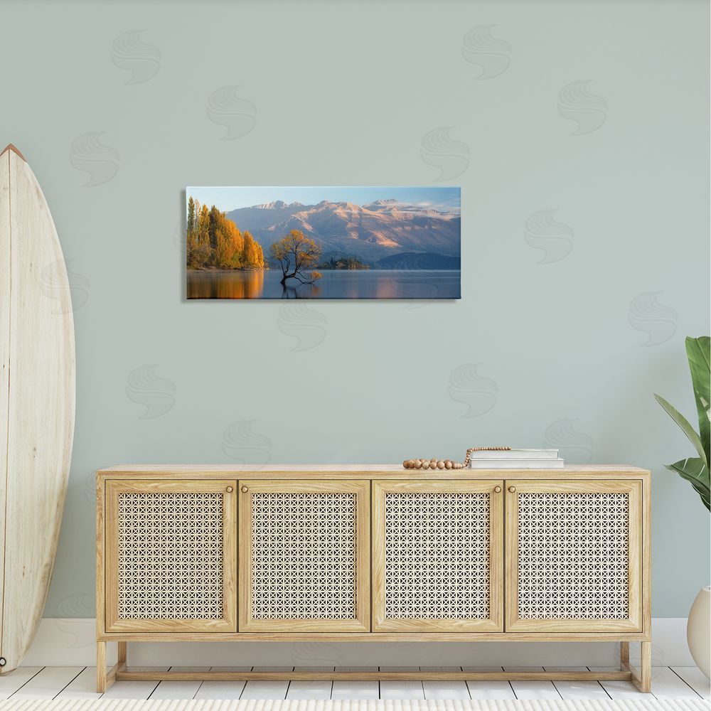 Lincoln Harrison Relaxing Lake Reflection Distant Mountains