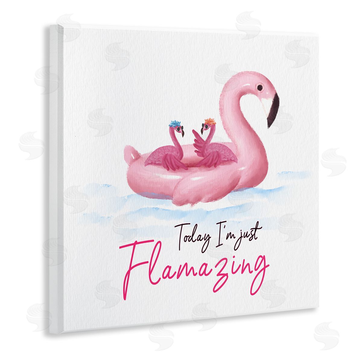 Ziwei Li Today I'm Flamazing Flamingoes Wooden Wall Plaque Art Print