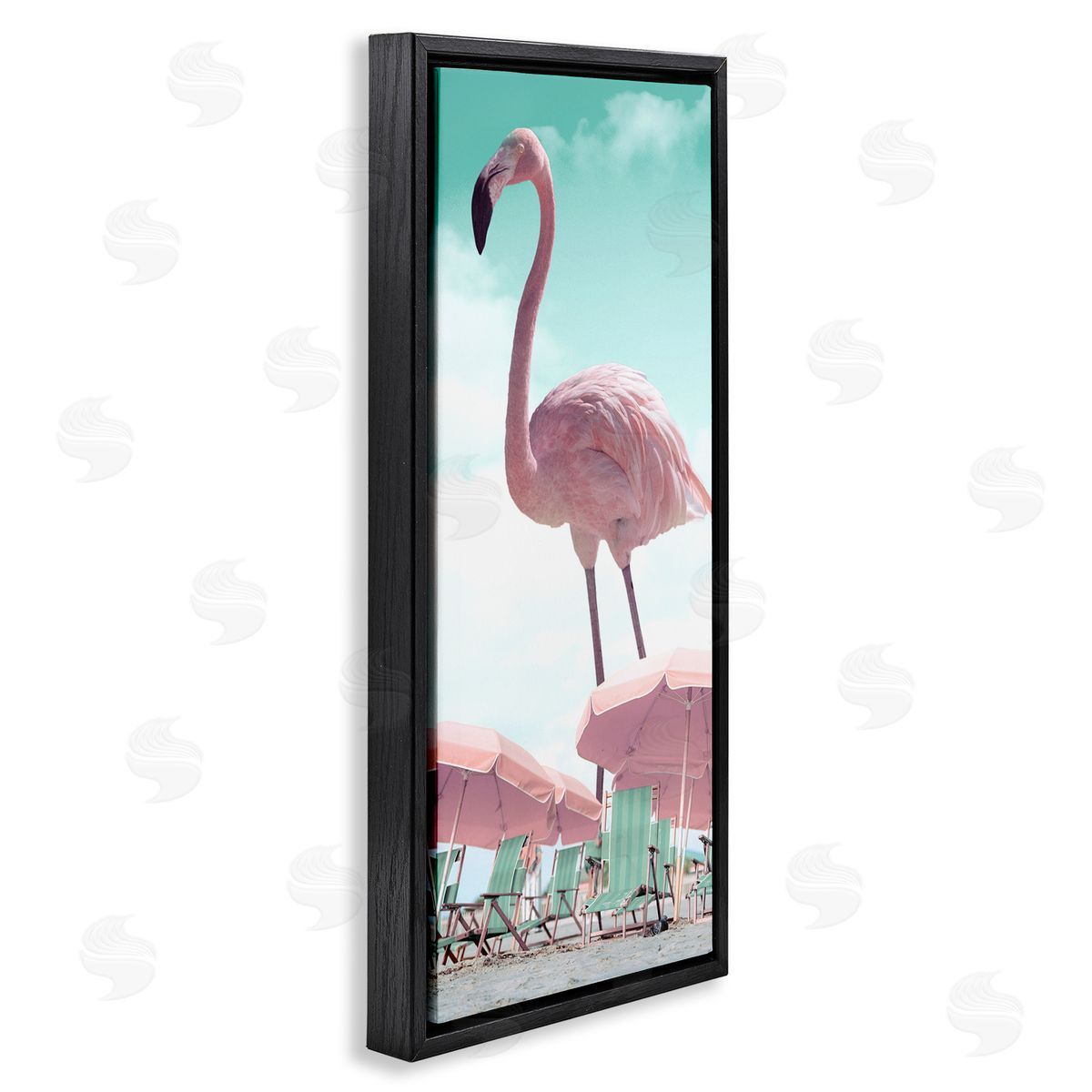 Ziwei Li Giant Flamingo Pastel Beach Scene