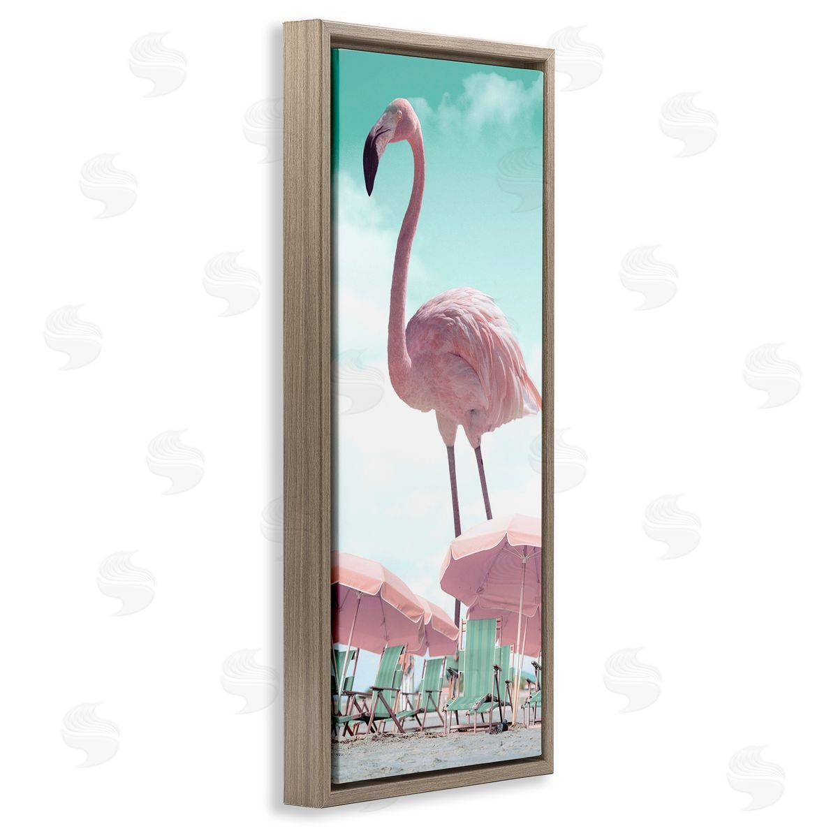 Ziwei Li Giant Flamingo Pastel Beach Scene