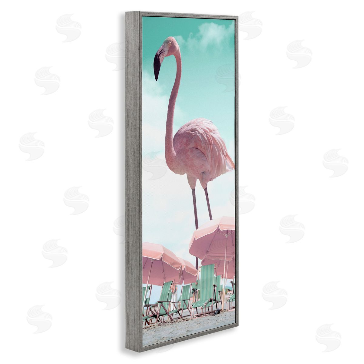 Ziwei Li Giant Flamingo Pastel Beach Scene