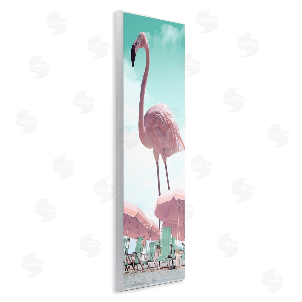 Ziwei Li Giant Flamingo Pastel Beach Scene