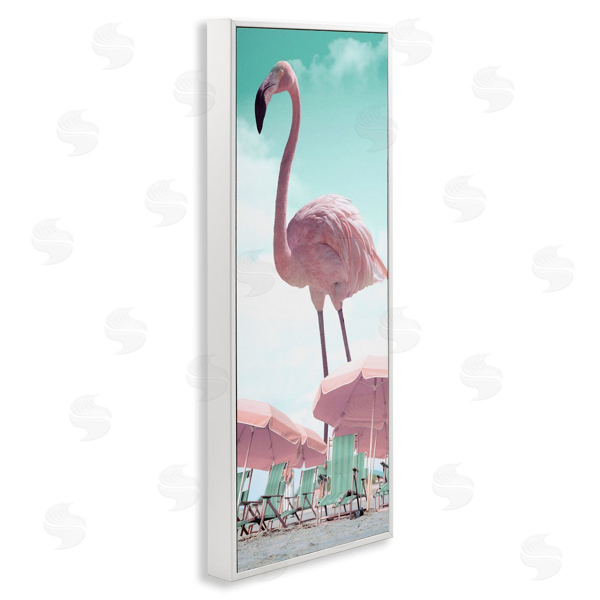 Ziwei Li Giant Flamingo Pastel Beach Scene