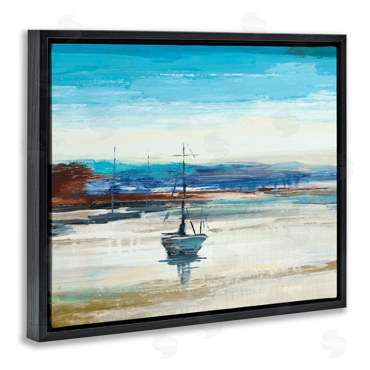 Liz Jardine Abstract Boat Sea Reflection