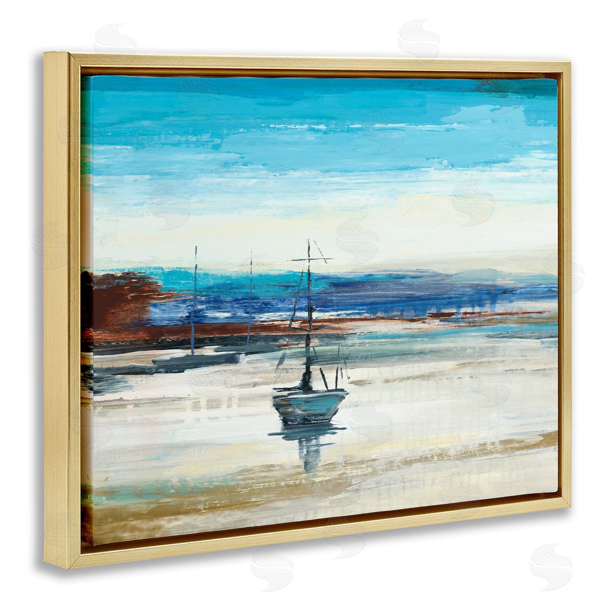 Liz Jardine Abstract Boat Sea Reflection