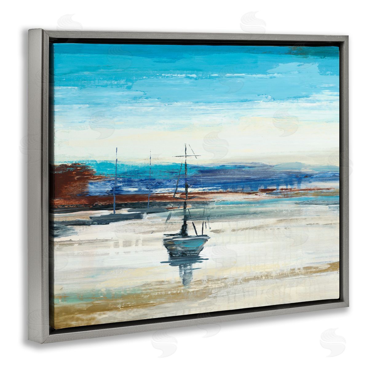 Liz Jardine Abstract Boat Sea Reflection