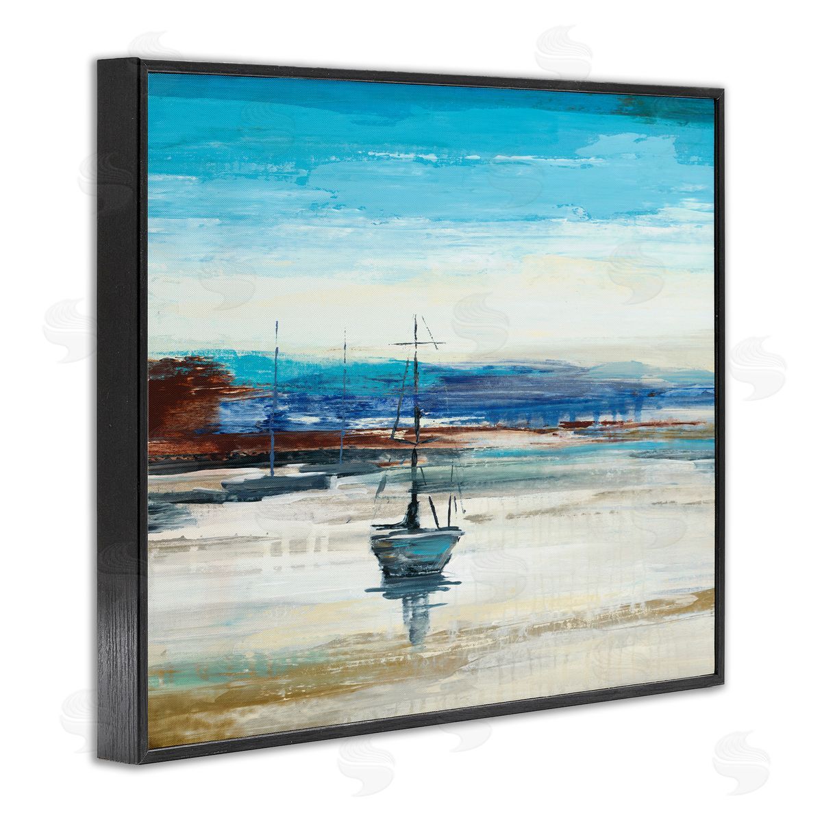 Liz Jardine Abstract Boat Sea Reflection