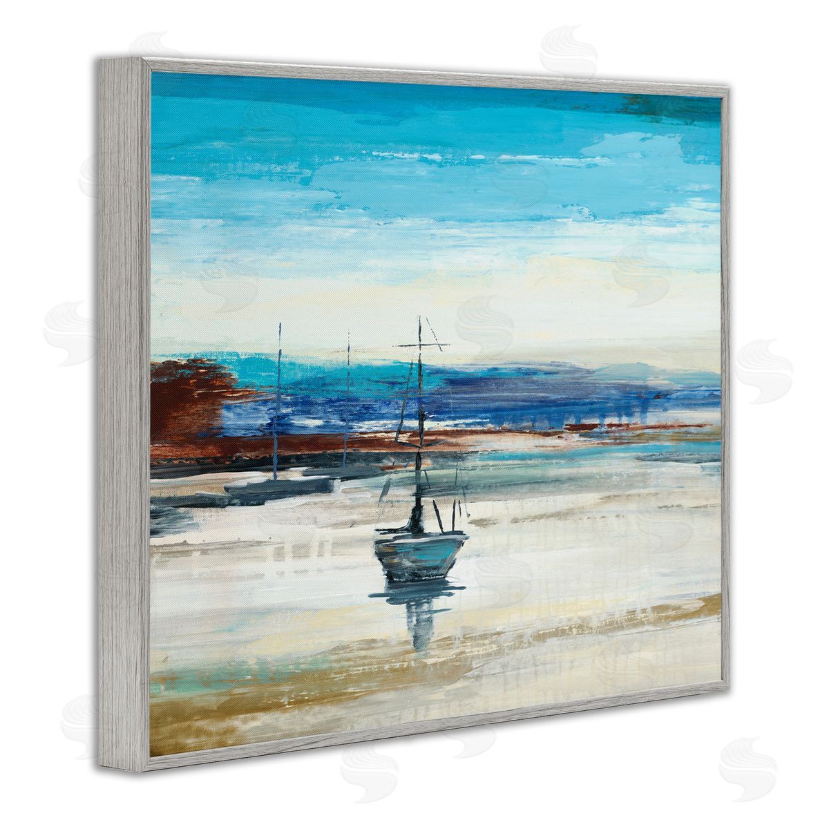 Liz Jardine Abstract Boat Sea Reflection