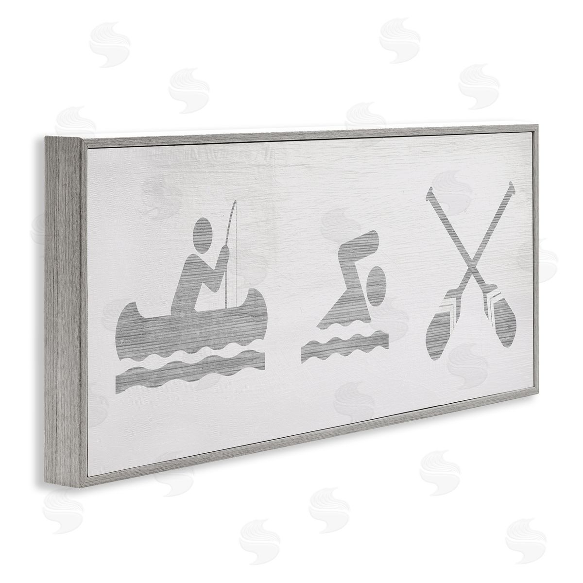 Stupell Studio Canoe Swimming Lake Sign