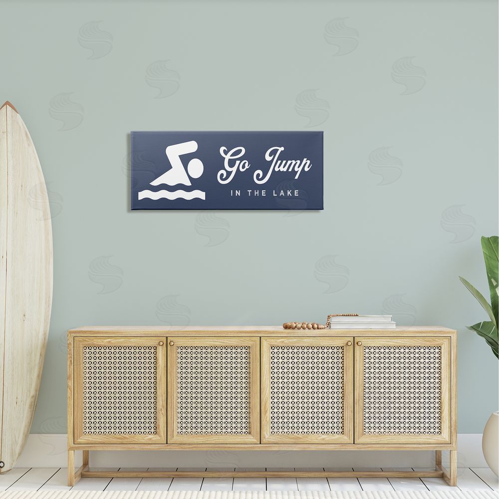Stupell Studio Go Jump In The Lake Swimming Sign