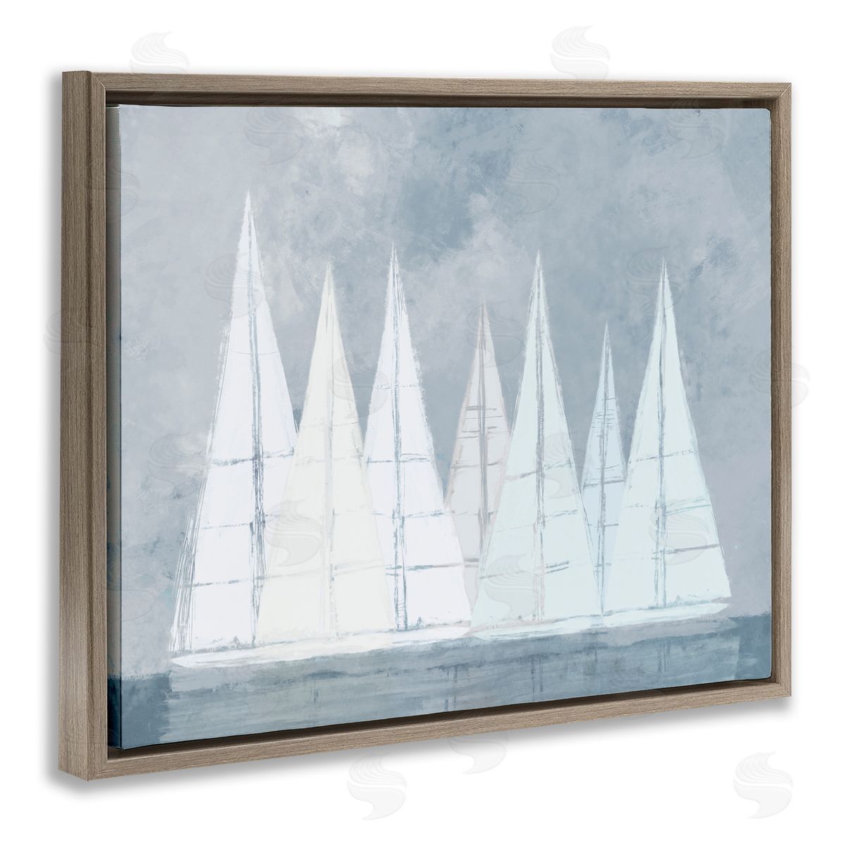 Dan Meneely Modern Geometric Sailboats Floating