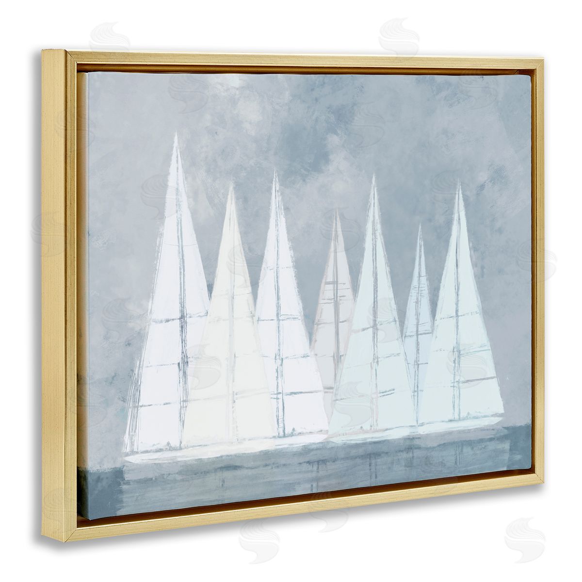Dan Meneely Modern Geometric Sailboats Floating