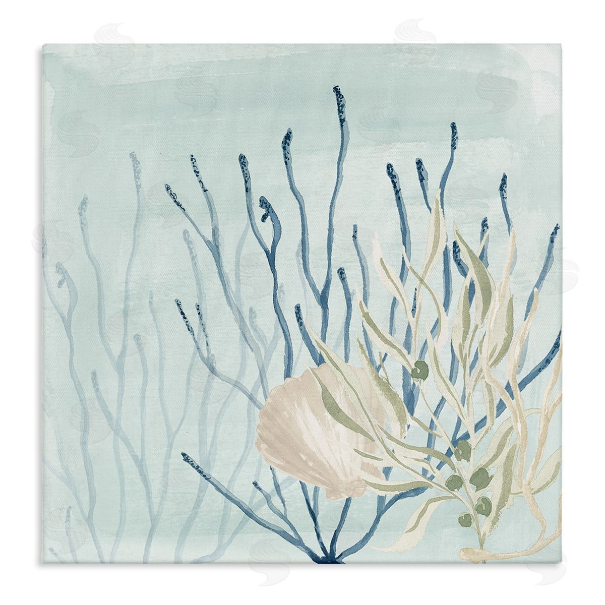 Lucille Price Underwater Coral Shells View Stretched Canvas Wall Art Print