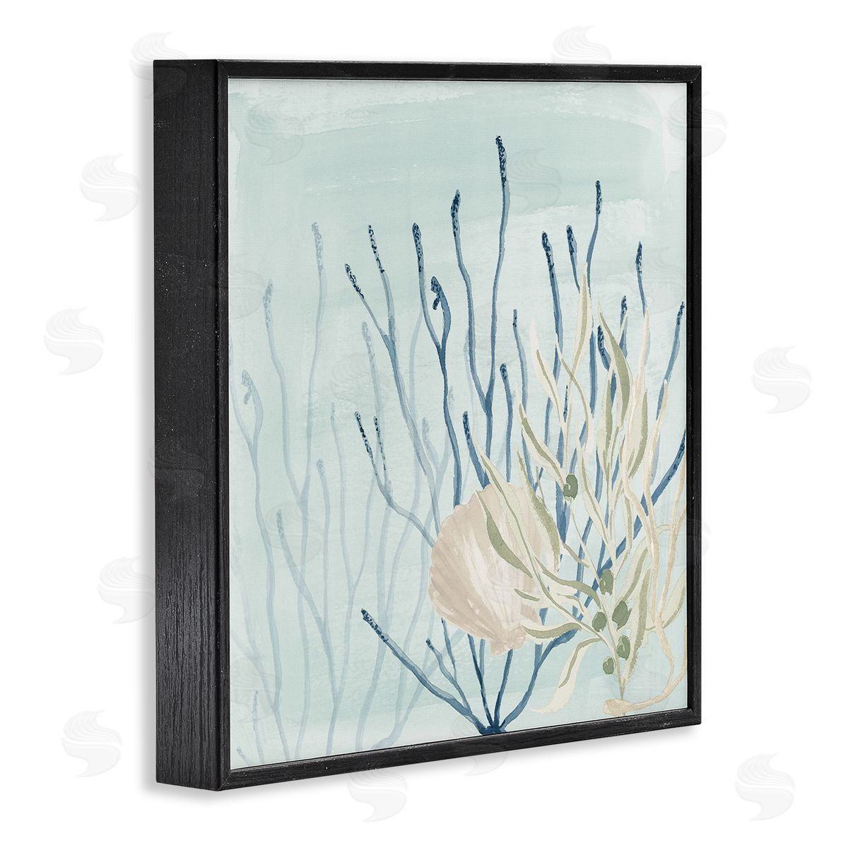 Lucille Price Underwater Coral Shells View Black Framed Glicee Wall Art Print