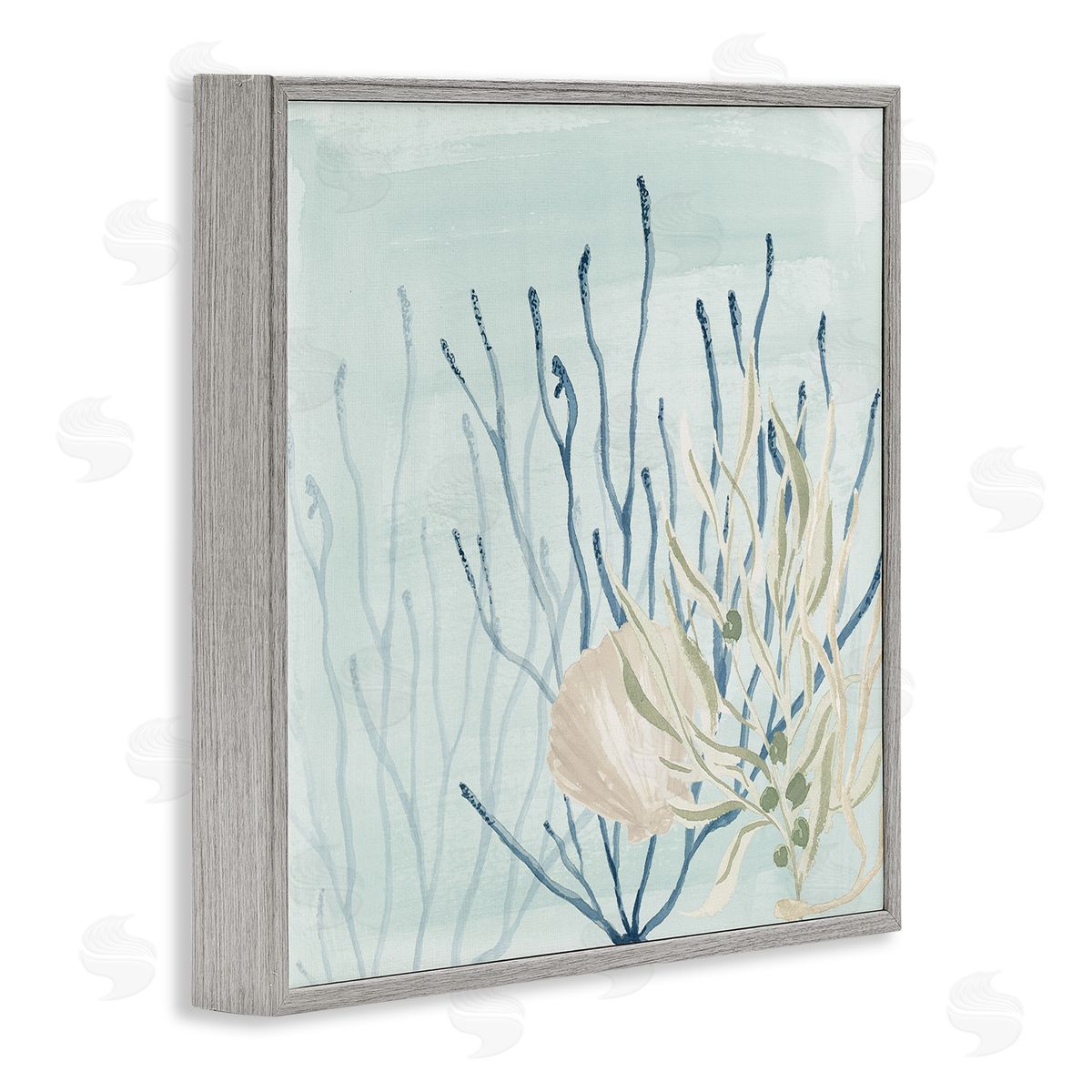Lucille Price Underwater Coral Shells View Gray Framed Glicee Wall Art Print