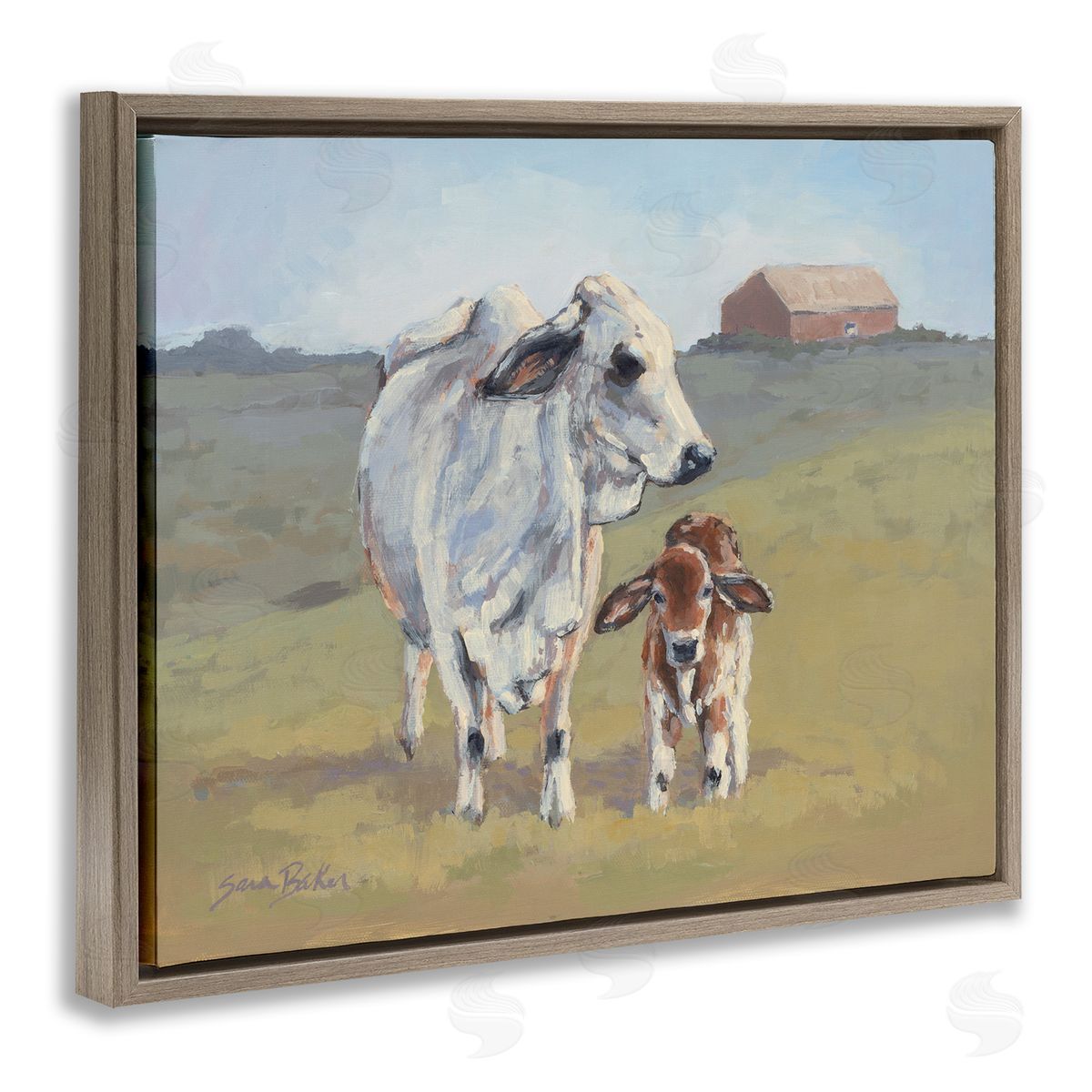 Sara Baker Baby Cow Family Farm Portrait