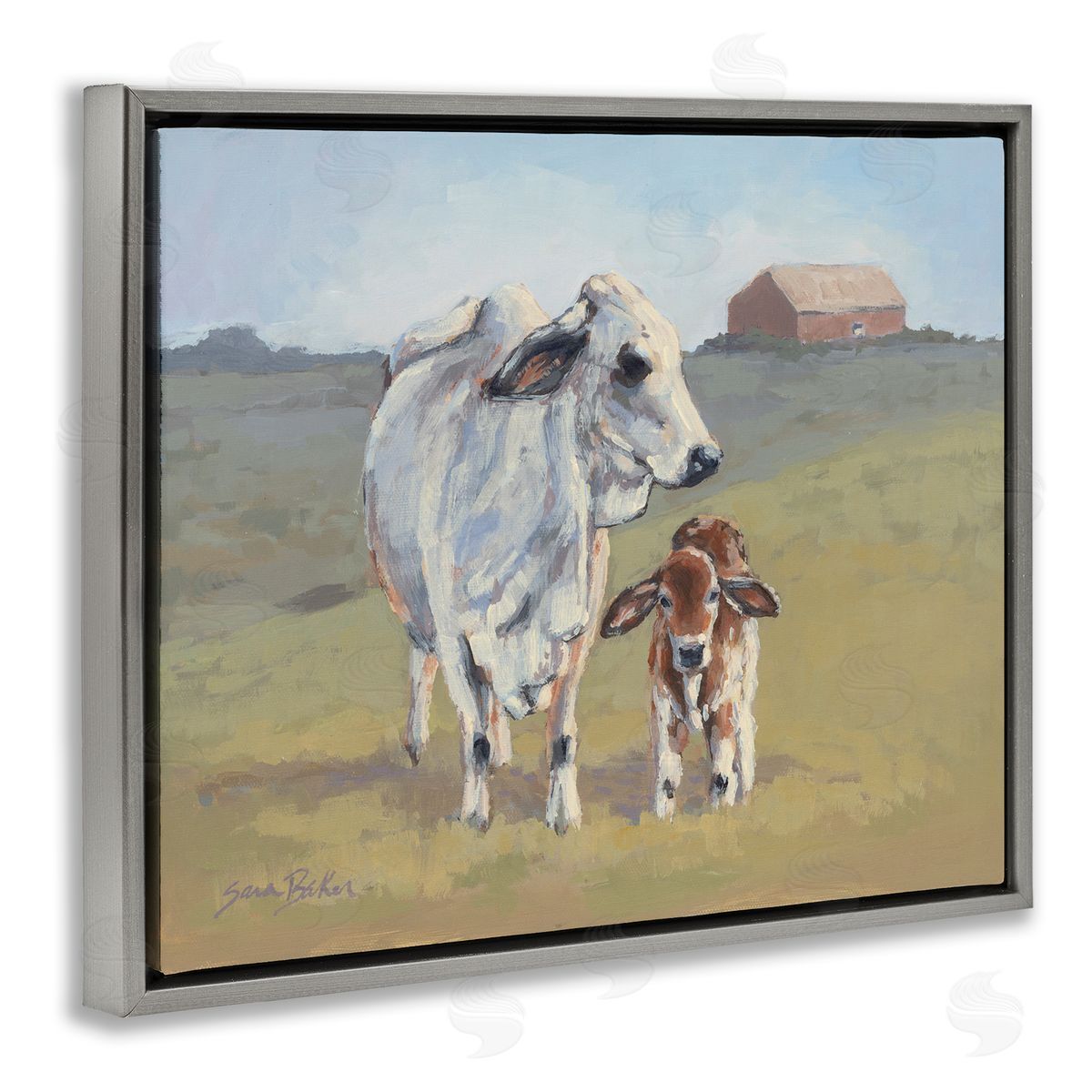 Sara Baker Baby Cow Family Farm Portrait