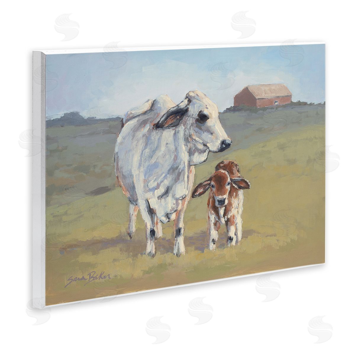 Sara Baker Baby Cow Family Farm Portrait