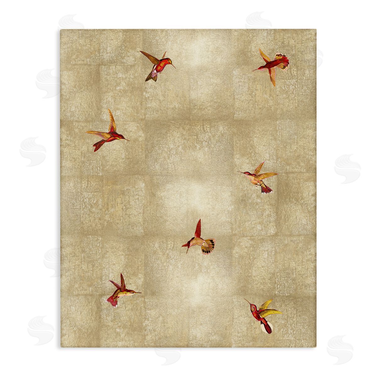 Tina Blakely Red Hummingbirds Flying Pattern