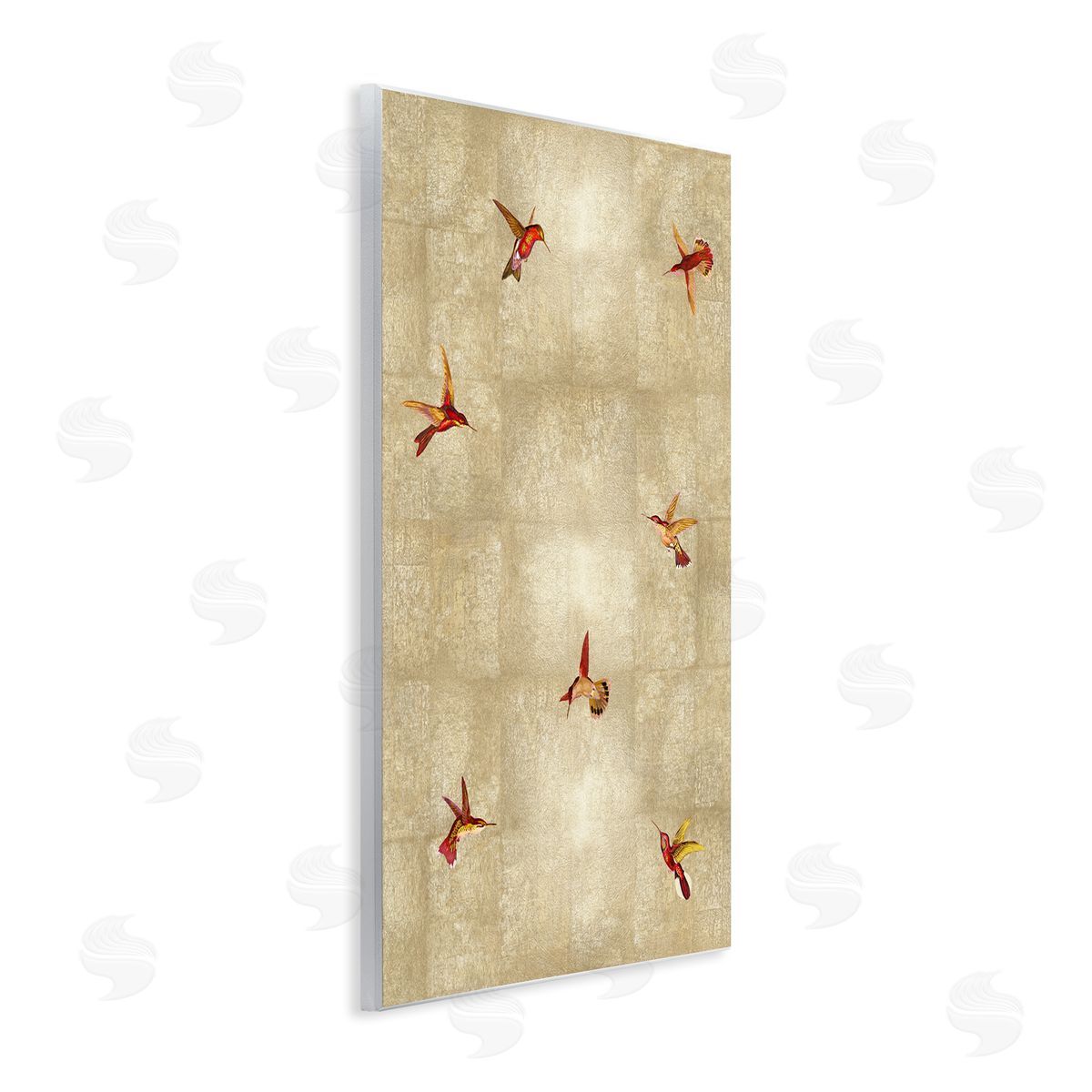 Tina Blakely Red Hummingbirds Flying Pattern