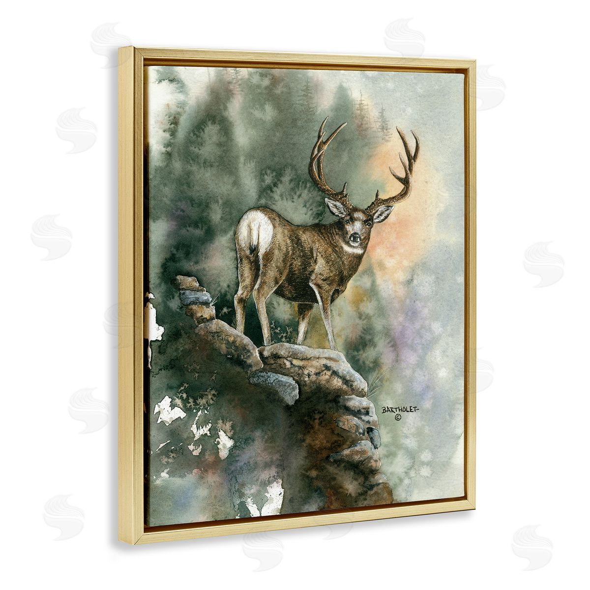 Dave Bartholet Deer Rocky Woodland Cliff