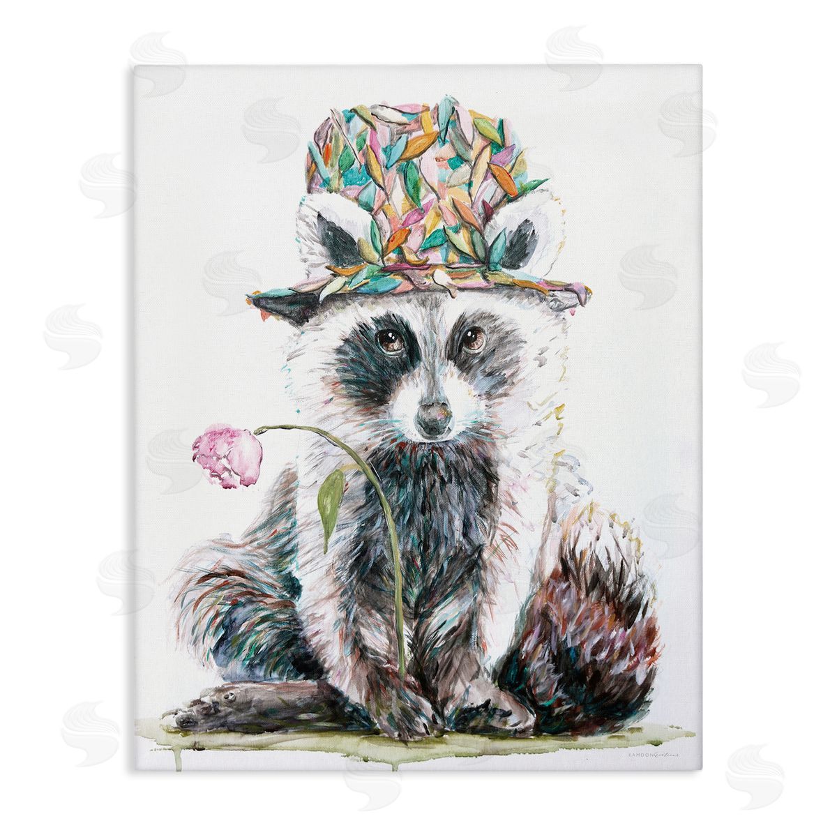 Kamdon Kreations Raccoon Pink Blossom Hat