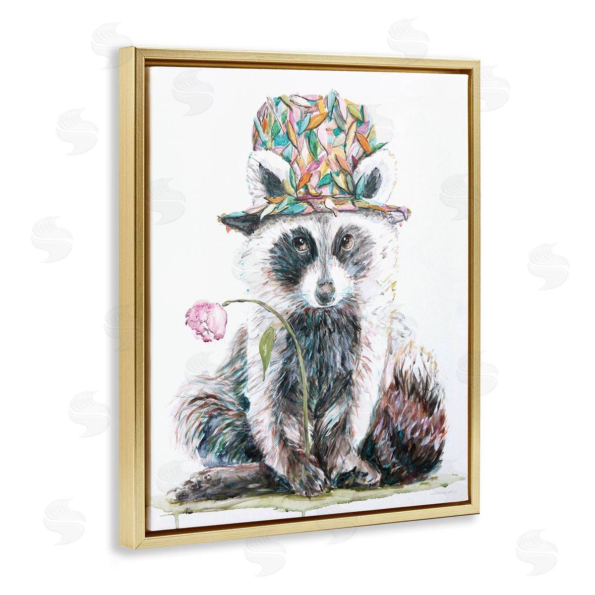 Kamdon Kreations Raccoon Pink Blossom Hat