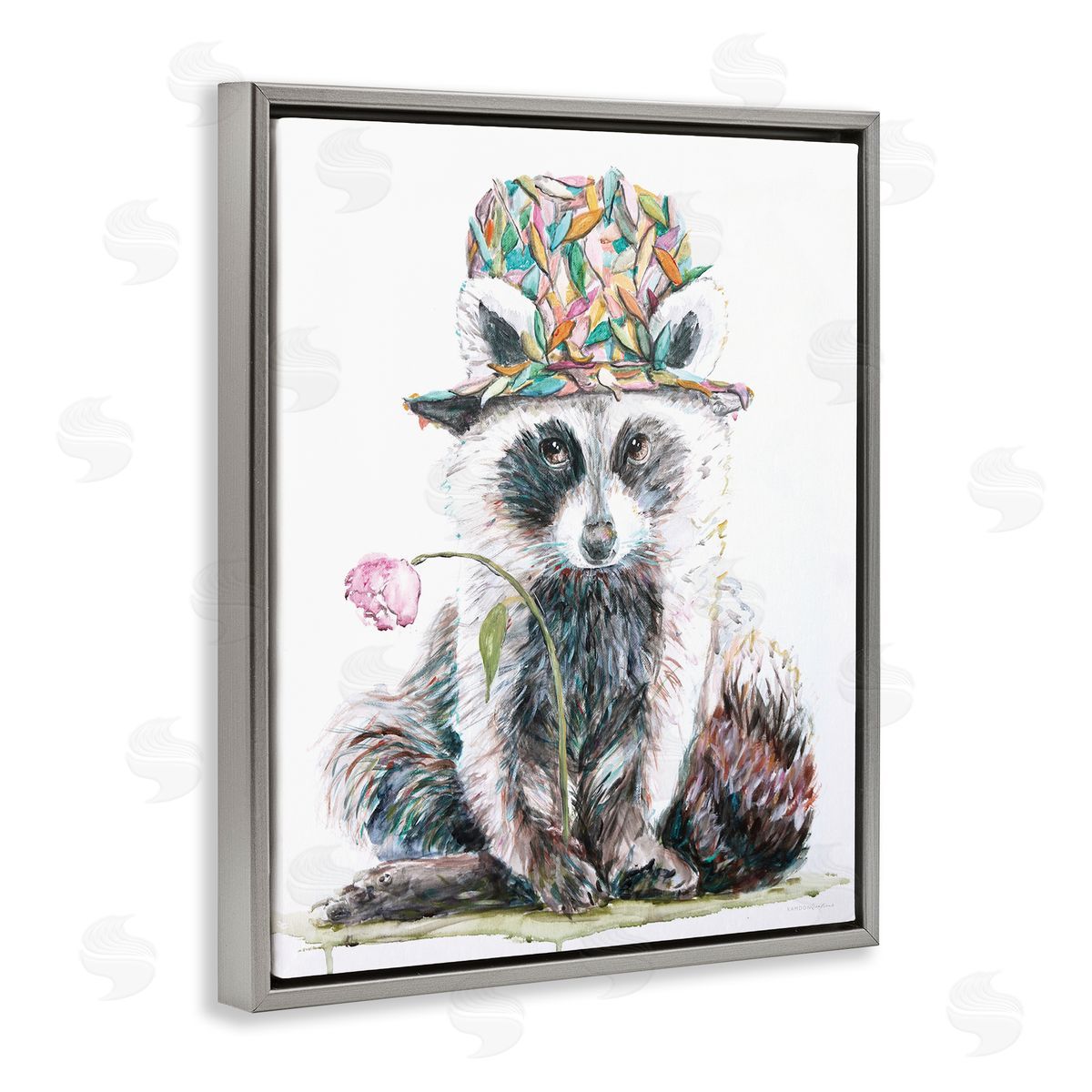 Kamdon Kreations Raccoon Pink Blossom Hat