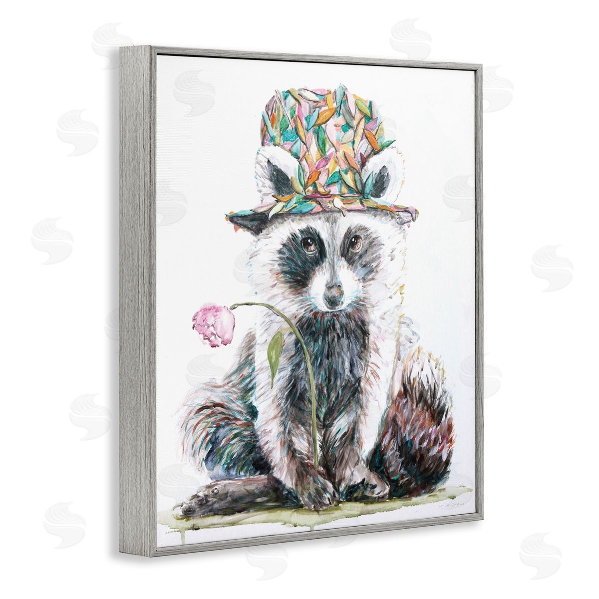 Kamdon Kreations Raccoon Pink Blossom Hat