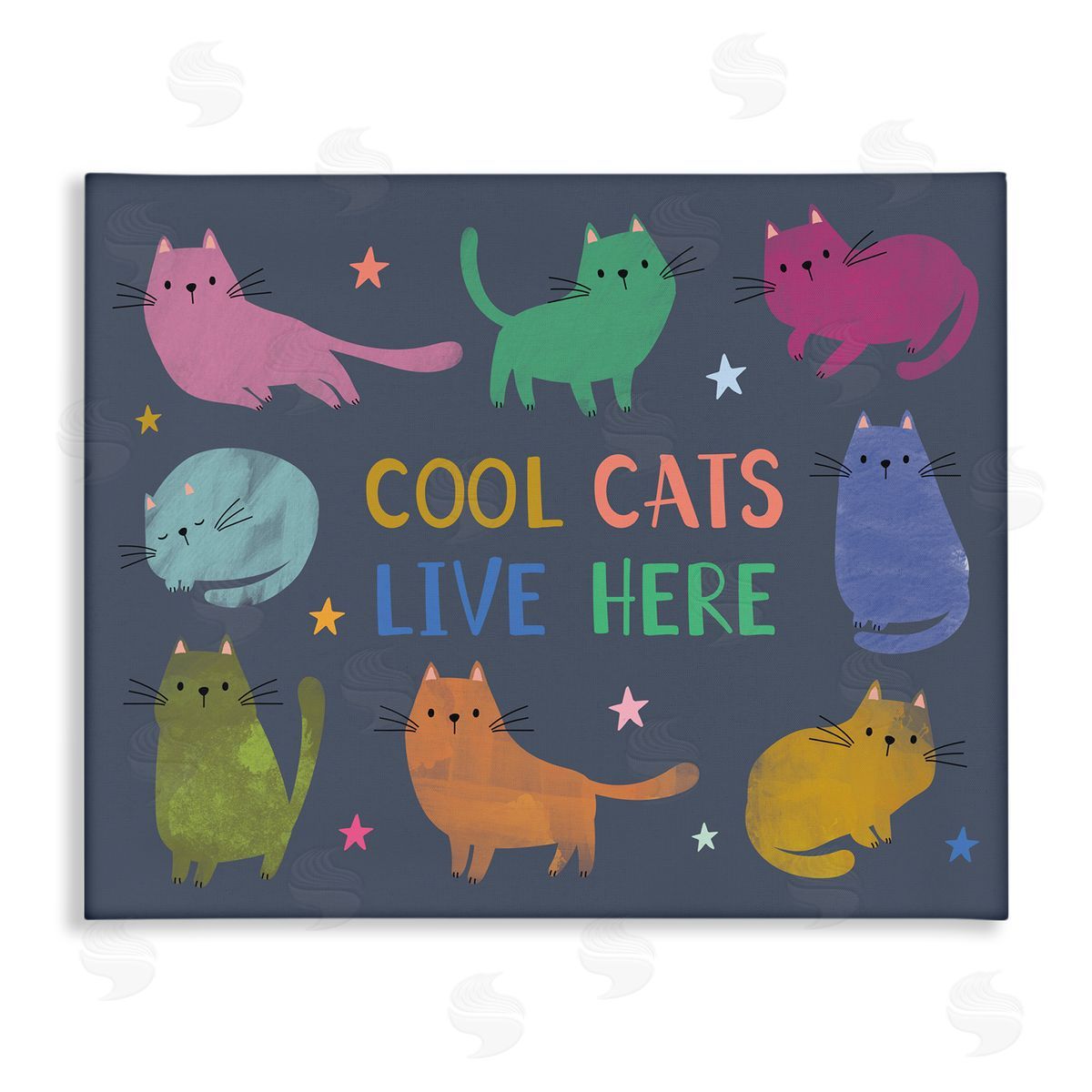 Lisa Perry Whitebutton Cool Cats Live Here Phrase